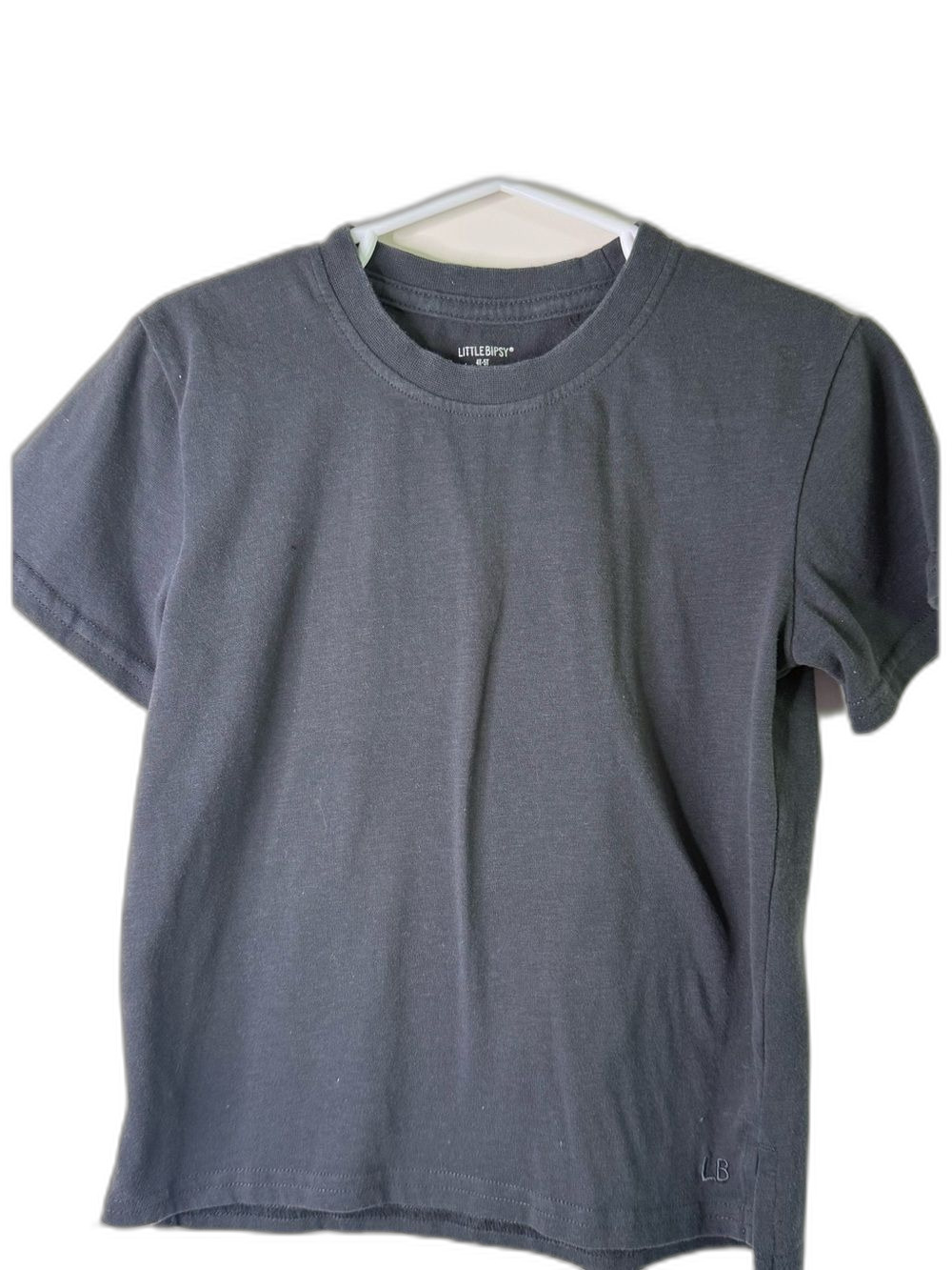 Little Bipsy Boys Soft Charcoal Gray Crewneck Tee 4-5T